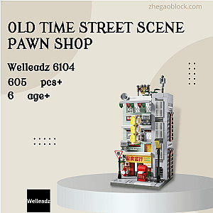 Welleadz Block 6104 Old Time Street Scene Pawn Shop Modular Building