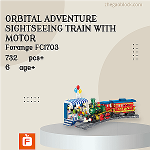 Forange Block FC1703 Orbital Adventure Sightseeing Train With Motor Creator Expert