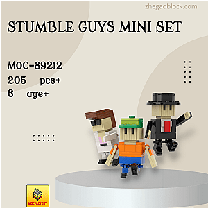 MOC Factory Block 89212 Stumble Guys Mini Set Movies and Games