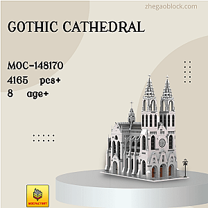MOC Factory Block 148170 Gothic Cathedral Modular Building