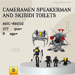 MOC Factory Block 89202 Cameramen Speakerman and Skibidi Toilets Movies and Games