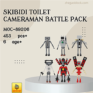 MOC Factory Block 89206 Skibidi Toilet Cameraman Battle Pack Movies and Games