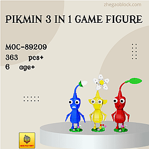 MOC Factory Block 89209 Pikmin 3 in 1 Game Figure Movies and Games