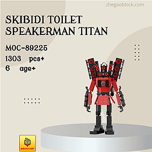 MOC Factory Block 89225 Skibidi Toilet Speakerman Titan Movies and Games