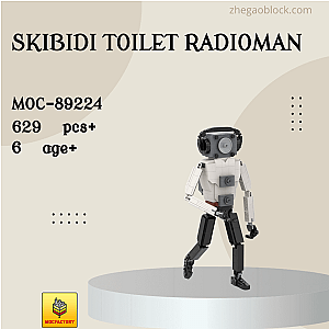MOC Factory Block 89224 Skibidi Toilet Radioman Movies and Games