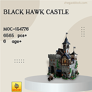 MOC Factory Block 154776 Black Hawk Castle Modular Building