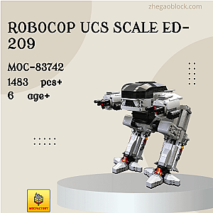 MOC Factory Block 83742 RoboCop UCS scale ED-209 Movies and Games