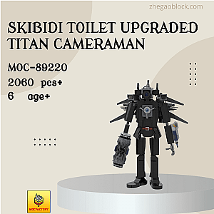 MOC Factory Block 89220 Skibidi Toilet Upgraded Titan Cameraman Movies and Games