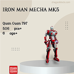 QUANGUAN Block 797 Iron Man Mecha MK5 Movies and Games