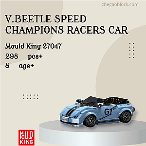 MOULD KING Block 27047 V.Beetle Speed Champions Racers Car Technician