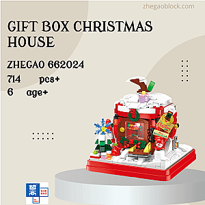 ZHEGAO Block 662024 Gift Box Christmas House Creator Expert