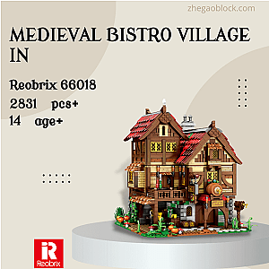 REOBRIX Block 66018 Medieval Bistro Village In Modular Building