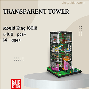 MOULD KING Block 16013 Transparent Tower Modular Building