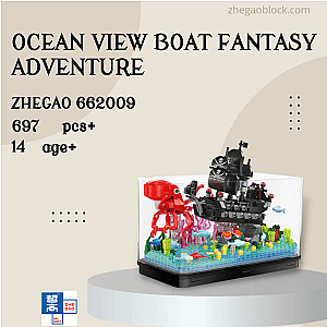 ZHEGAO Block 662009 Ocean View Boat Fantasy Adventure Creator Expert