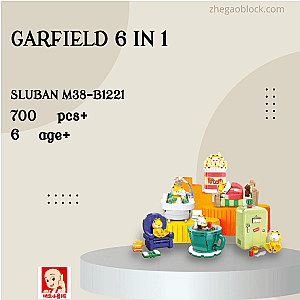 Sluban Block M38-B1221 Garfield 6 in 1 Creator Expert