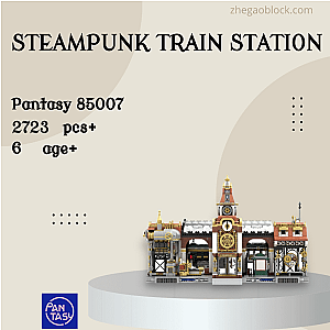 Pantasy Block 85007 Steampunk Train Station Modular Building