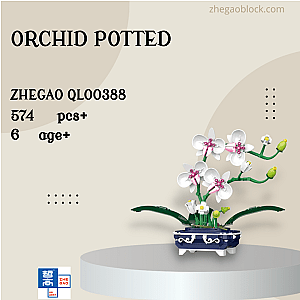 ZHEGAO Block QL00388 Orchid Potted Creator Expert