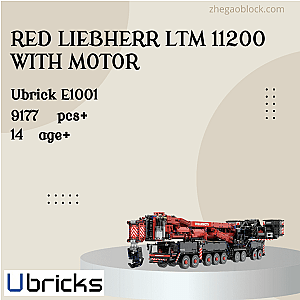 Ubrick Block E1001 Red Liebherr LTM 11200 With Motor Technician