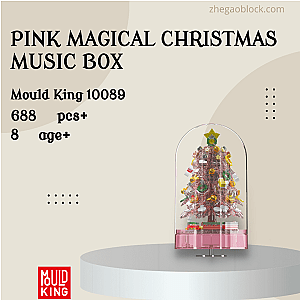 MOULD KING Block 10089 Pink Magical Christmas Music Box Creator Expert