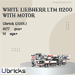 Ubrick Block E1001.1 White Liebherr LTM 11200 With Motor Technician