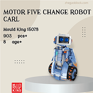 MOULD KING Block 15078 Motor Five Change Robot Carl Technician