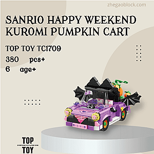 TOPTOY Block TC1709 Sanrio Happy Weekend Kuromi Pumpkin Cart Creator Expert