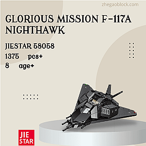 JIESTAR Block 58058 Glorious Mission F-117A Nighthawk Military