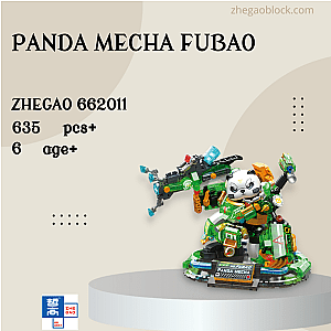 ZHEGAO Block 662011 Panda Mecha Fubao Creator Expert