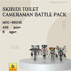MOC Factory Block 89245 Skibidi Toilet Cameraman Battle Pack Movies and Games