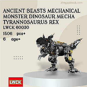 LWCK Block 60030 Ancient Beasts Mechanical Monster Dinosaur Mecha Tyrannosaurus Rex Creator Expert