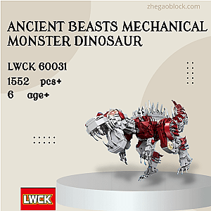 LWCK Block 60031 Ancient Beasts Mechanical Monster Dinosaur Creator Expert