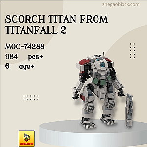 MOC Factory Block 74288 Scorch Titan from Titanfall 2 Movies and Games