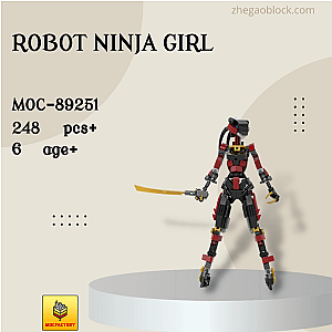 MOC Factory Block 89251 Robot Ninja Girl Creator Expert