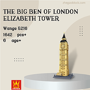WANGE Block 5216 The Big Ben of London Elizabeth Tower Modular Building