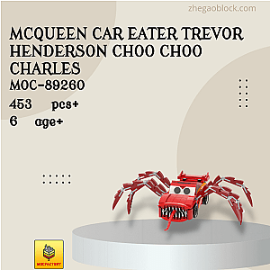 MOC Factory Block 89260 McQueen Car Eater Trevor Henderson Choo Choo Charles Movies and Games