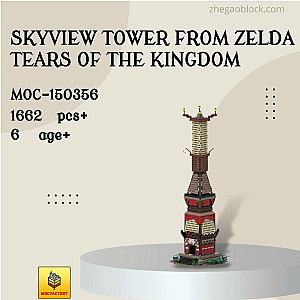 MOC Factory Block 150356 Skyview Tower from Zelda Tears of the Kingdom Movies and Games