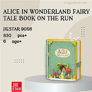 JIESTAR Block 9056 Alice In Wonderland Fairy Tale Book on the Run Creator Expert