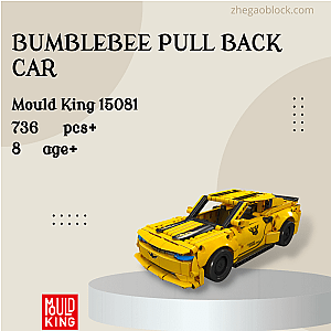 MOULD KING Block 15081 Bumblebee Pull Back Car Technician