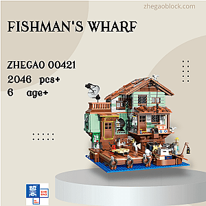 ZHEGAO Block 00421 Fishman's Wharf Creator Expert