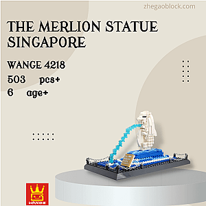 WANGE Block 4218 The Merlion Statue Singapore Creator Expert