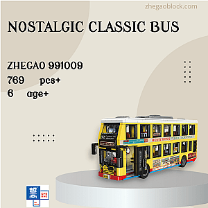 ZHEGAO Block 991009 Nostalgic Classic Bus Technician