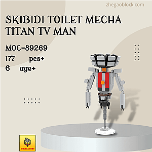 MOC Factory Block 89269 Skibidi Toilet Mecha Titan TV Man Movies and Games