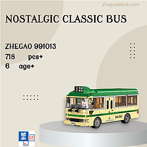 ZHEGAO Block 991013 Nostalgic Classic Bus Technician