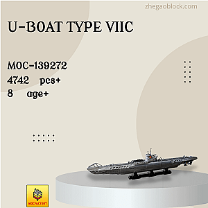 MOC Factory Block 139272 U-Boat Type VIIC Military