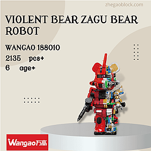 Wangao Block 188010 Violent Bear Zagu Bear Robot Creator Expert