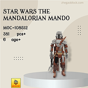 MOC Factory Block 108512 Star Wars The Mandalorian Mando Star Wars