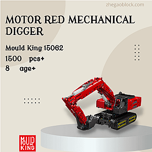 MOULD KING Block 15062 Motor Red Mechanical Digger Technician