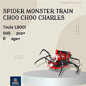 TUOLE Block L8001 Spider Monster Train Choo Choo Charles Movies and Games