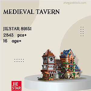 JIESTAR Block 89151 Medieval Tavern Creator Expert