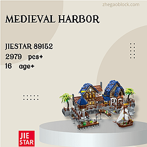 JIESTAR Block 89152 Medieval Harbor Creator Expert